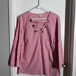 Moving Sale! Spectacular Striped Top with Gold Accents